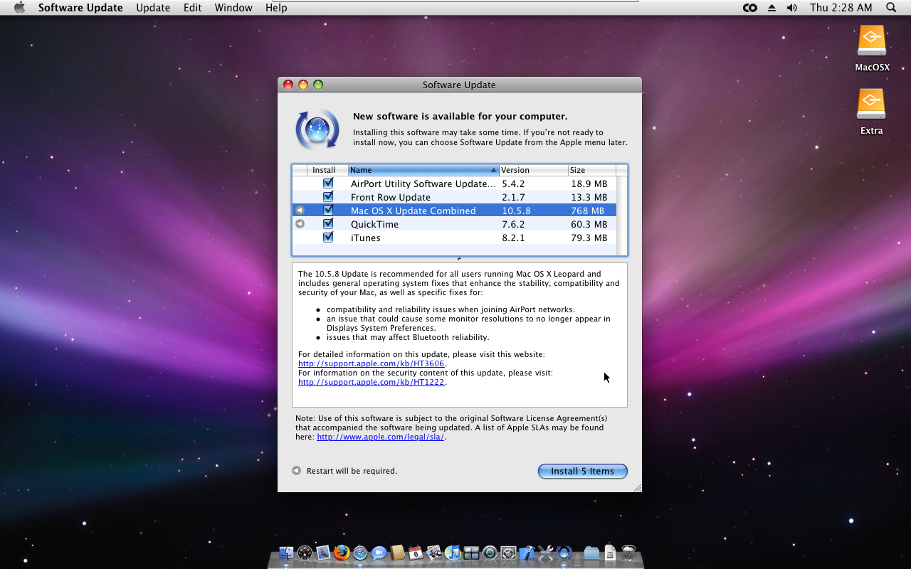 Mac os x 10.5 software